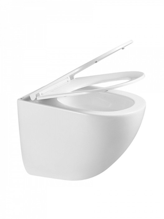 Унитаз подвесной Lotis Tornas с сиденьем микролифт, cмыв Tornado, цвет белый арт.L1003