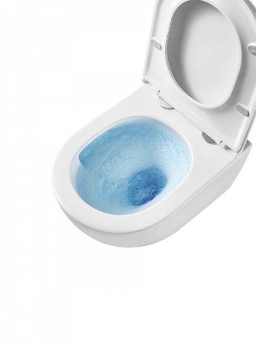 Унитаз подвесной Lotis Tornas с сиденьем микролифт, cмыв Tornado, цвет белый арт.L1003