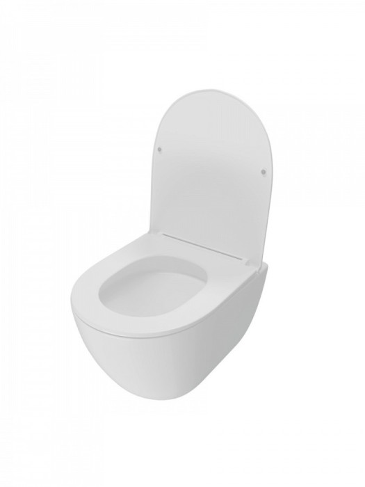 Унитаз подвесной Lotis Tornas с сиденьем микролифт, cмыв Tornado, цвет белый арт.L1003