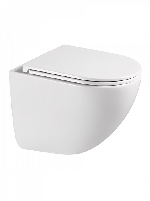Унитаз подвесной Lotis Tornas с сиденьем микролифт, cмыв Tornado, цвет белый арт.L1003