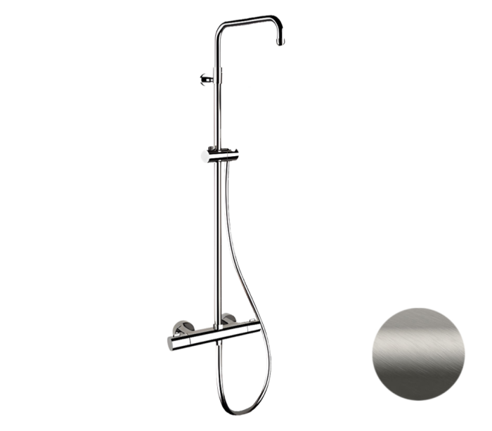 Душевая система термостатическая никель матовый, Remer Elegance, внешнего монтажа EQ32ASSDNPO
