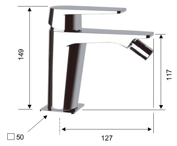 Смеситель хром глянцевый, Remer Dream, внешнего монтажа D21