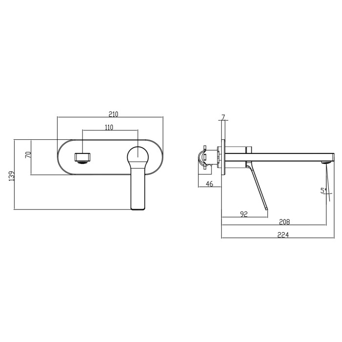 Смеситель для раковины, скрытый монтаж, керамический картридж, графит, Azario VISE арт. AZ-VSA148330AJ