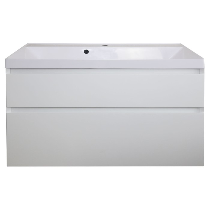 Тумба 100 1000х450х660 подвесная, с раковиной Slim 100, белый матовый, Azario Velluto - CS00088604