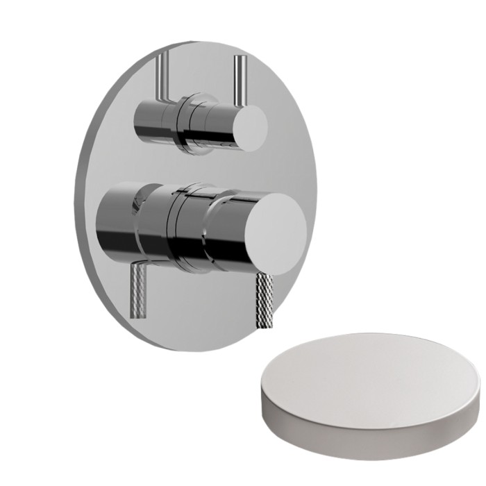 Смеситель для душа встраиваемый с дивертером-рычагом, на 2 режима, Giulini My future deluxe, белый матовый арт. 5964-2DBO