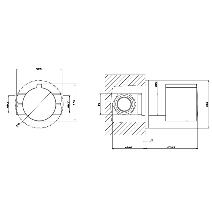 Запорный вентиль, Gessi Emporio shower, хром арт. 18763#031