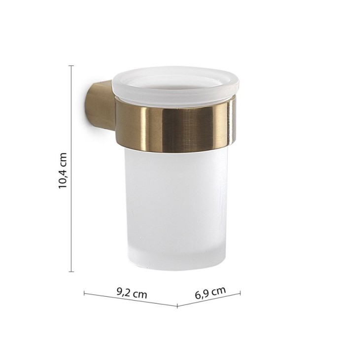 Настенный стеклянный стакан Pirenei Gedy, PI10(88) цвет: золото