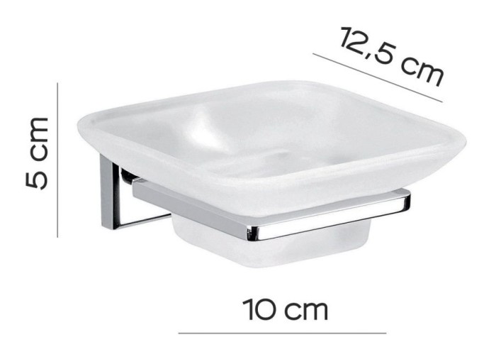 Настенная стеклянная мыльница Colorado Gedy, 6911(13) цвет: хром