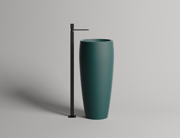 Раковина напольная 47x47, глянцевая, Salini ARMONIA арт. 130113GRF