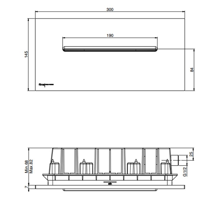 Fima Carlo Frattini Каскад встраиваемый в стену, нержавеющая сталь, Wellness, F2782CR цвет: хром