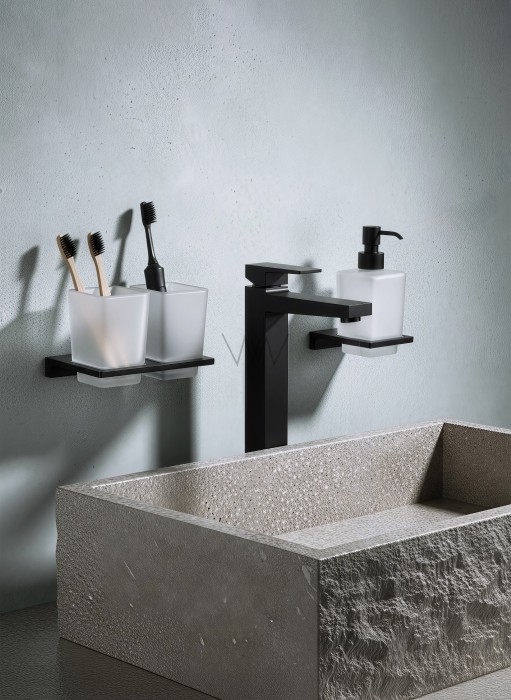 Смеситель для раковины высокий, Wonzon & Woghand Cube 2.0, WW-88019068-MB цвет: черный