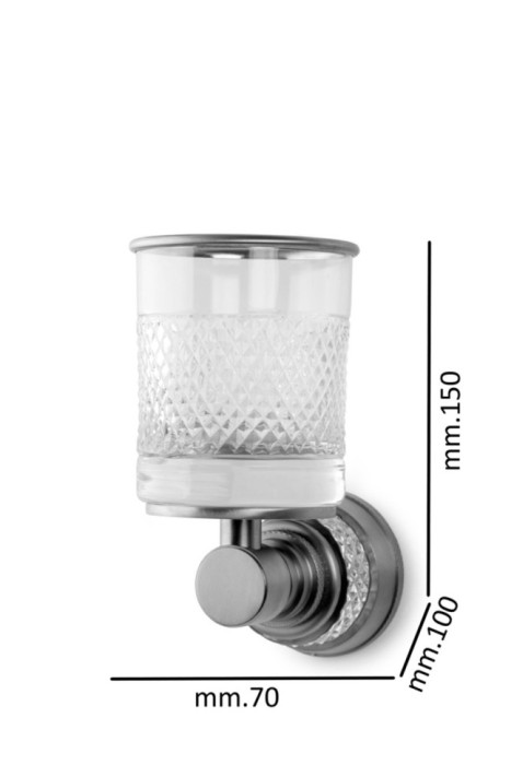 Стакан настенный chrome, Boheme Aura_acc - 10244-CR