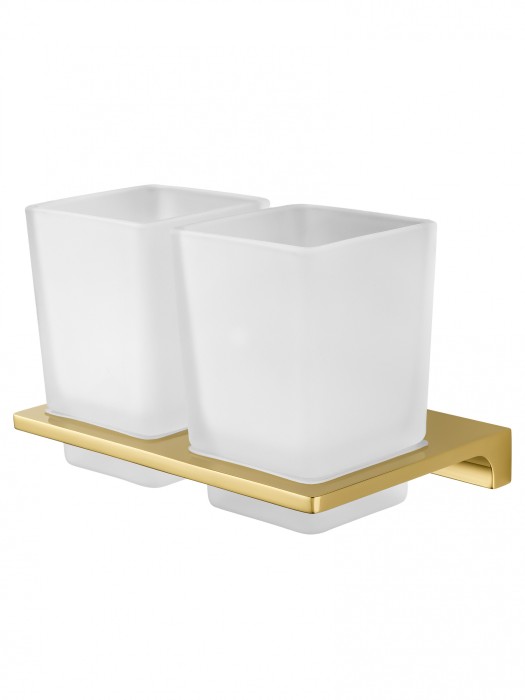 Два стакана для зубных щеток с держателем, Wonzon &amp; Woghand Eclipse, WW-9128-LG цвет: золото