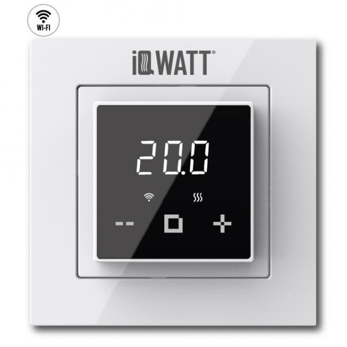Термостат электронный программируемый IQ IQ THERMOSTAT D black/white WI-FI, IQWATT арт. 00421