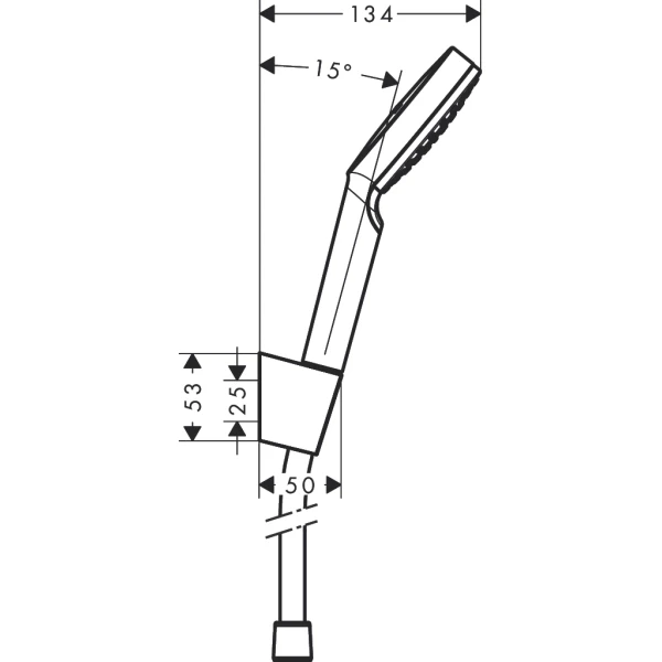 Душевой набор с держателем и шлангом 160см Crometta Hansgrohe, белый, хром арт. 26569400