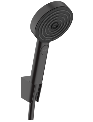 Душевой набор Relaxation с держателем и шлангом 125см Pulsify Select S Hansgrohe, черный арт. 24302670