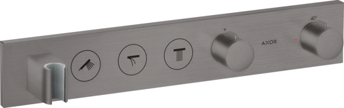 Термостат для душа ShowerSolutions Axor, шлифованный черный хром арт. 18356340