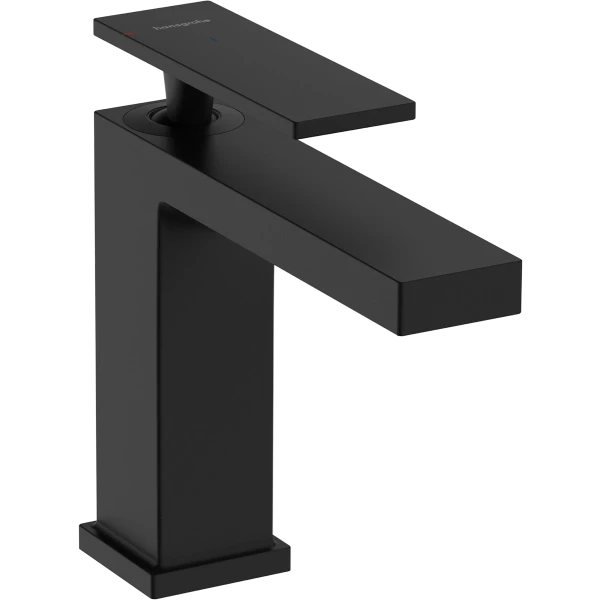 Смеситель для раковины CoolStart, EcoSmart+, с донным клапаном, Hansgrohe Tecturis E, чёрный арт. 73014670