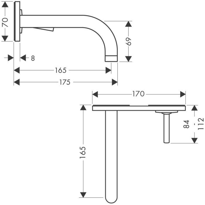Смеситель для раковины Uno Axor, шлифованный никель арт. 38112820
