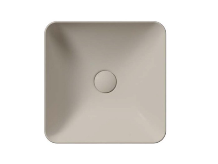 Раковина накладная 38х38х14 см, creta matte, санфаянс, Color-elements GSI арт. 903808