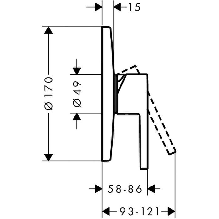 Смеситель для ванны Starck Axor, хром арт. 10614000