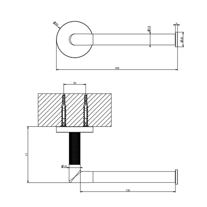 Держатель т/б, вертикальная/горизонтальная установка, повесной, Gessi Anello, black metal brushed pvd арт. 63755#707