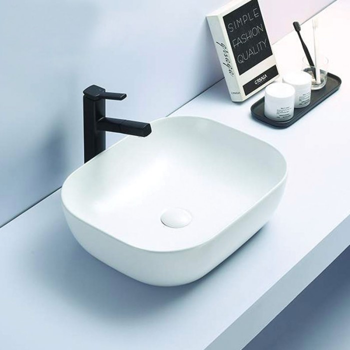 Раковина накладная 505х405х140 белая, Azario - AZ-2143 SP