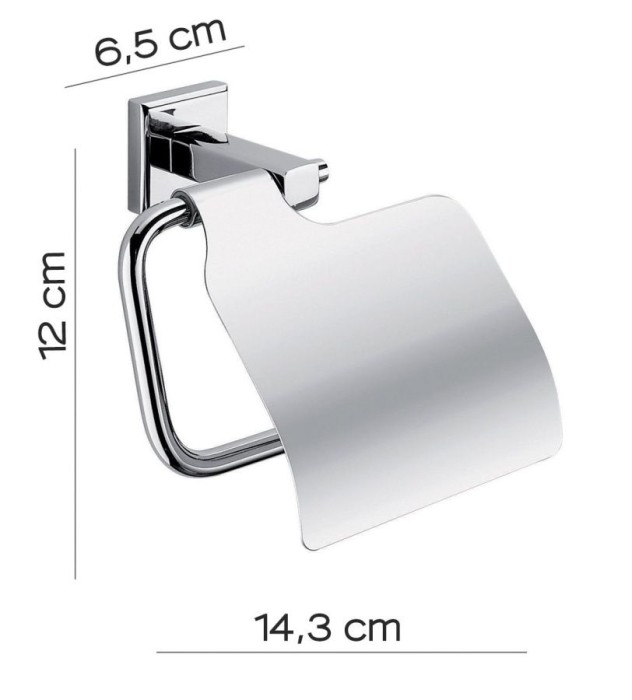 Бумагодержатель с крышкой Colorado Gedy, 6925(13) цвет: хром