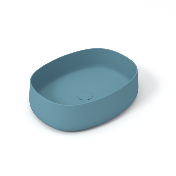 Накладная раковина 50x40x15 см, Olympia ceramica Wave, голубой матовый арт. WAV42RE50033