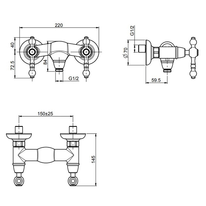 Fima Carlo Frattini Смеситель для душа, Epoque, F5055/1CR цвет: хром