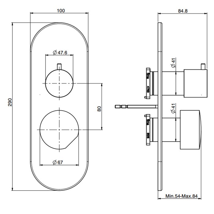 Fima Carlo Frattini Смеситель для душа встроенный, с переключателем на 2/3 источника, So, F3189X6CR S2CR F4000 цвет: хром