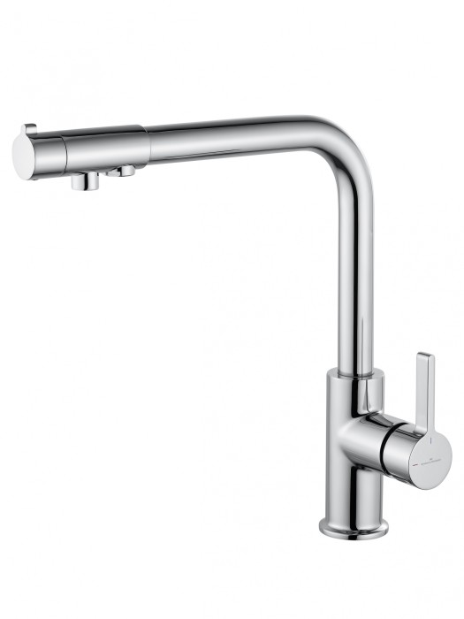 Смеситель для кухни c подключением фильтра, Wonzon &amp; Woghand, WW-88458008-CR цвет: хром