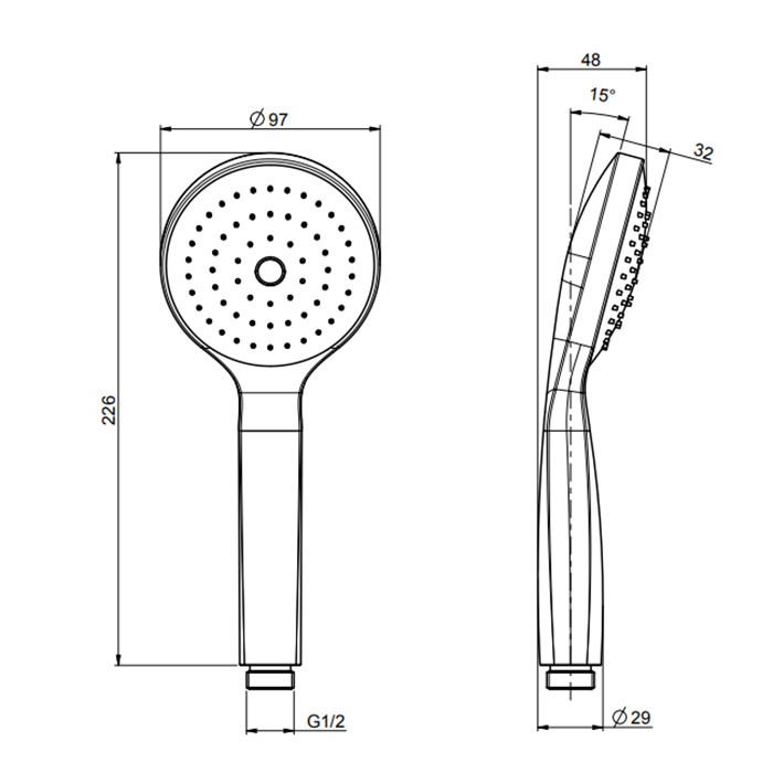 Fima Carlo Frattini Ручной душ, Wellness, F2598CR цвет: хром