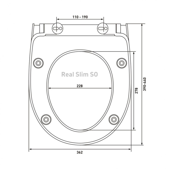 Сиденье для унитаза Berges Real Slim SO black  арт. 010403