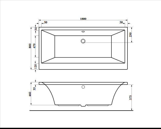 Ванна 180x80, акриловая, BERGES Tari арт. 053029