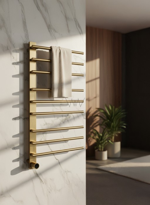 Полотенцесушитель электрический, Wonzon & Woghand Nurnberg, WW-AL349-BG цвет: золото