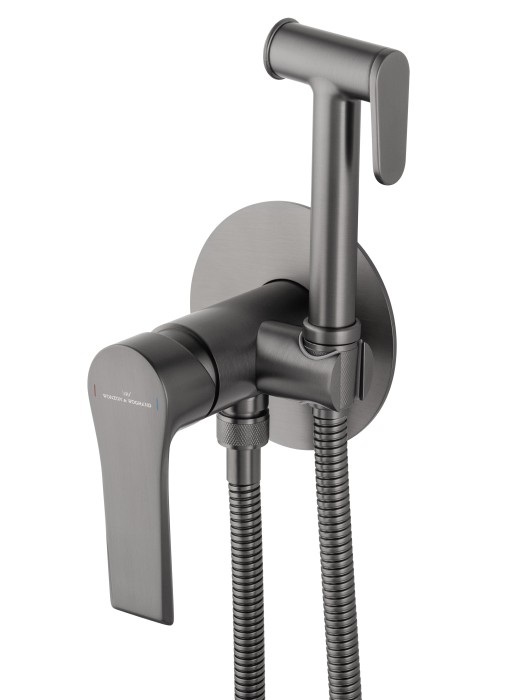 Смеситель с гигиеническим душем встраиваемый, Wonzon & Woghand Brilliant, WW-88829079-BGM цвет: графит