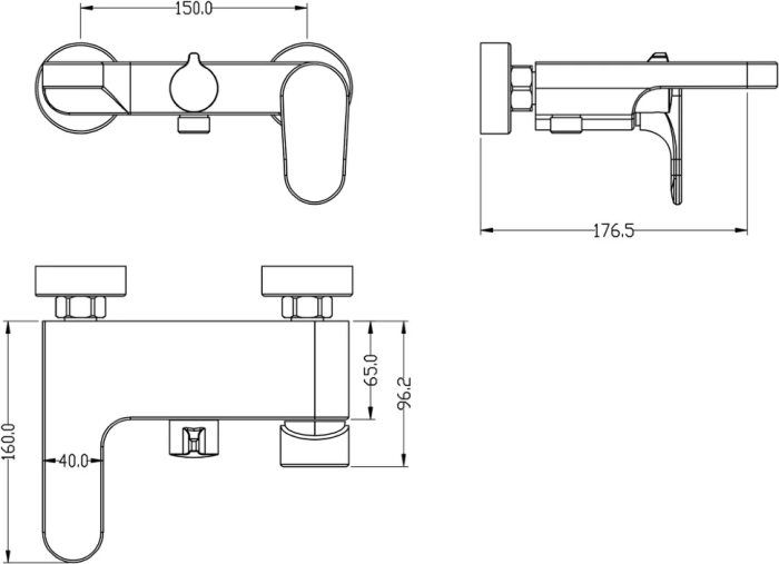 Смеситель для ванны, золото, Spectre Boheme 453-G