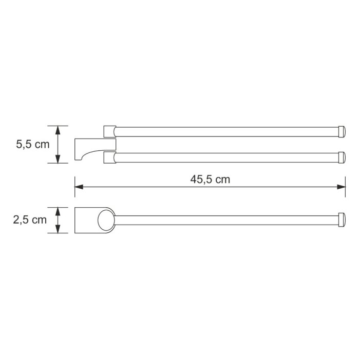Держатель полотенец двойной WasserKRAFT Kammel K-8300 арт. K-8331