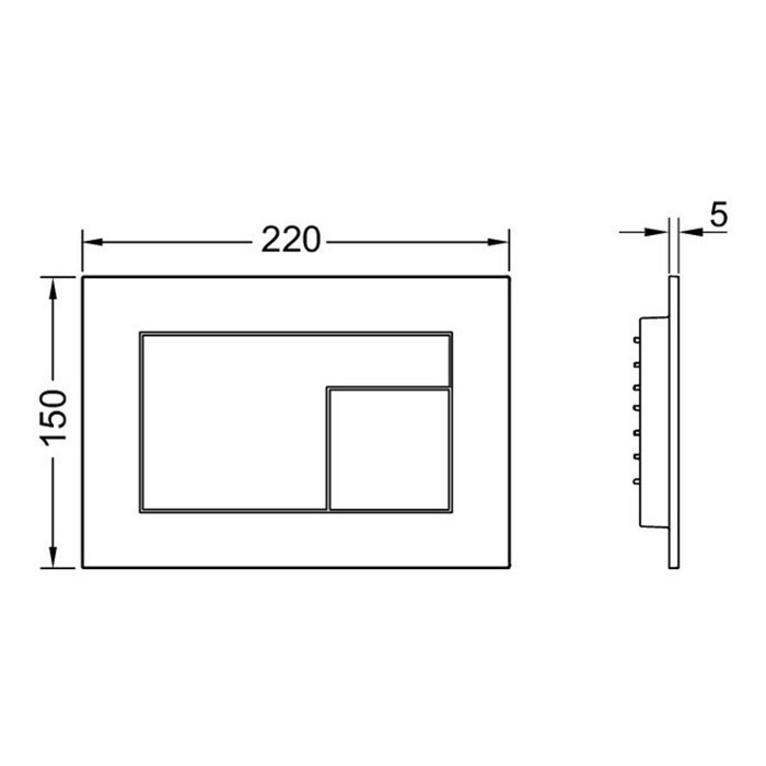 Панель смыва для унитаза, grigio efeso/каменно-серый, velvet TECE арт. 9240734