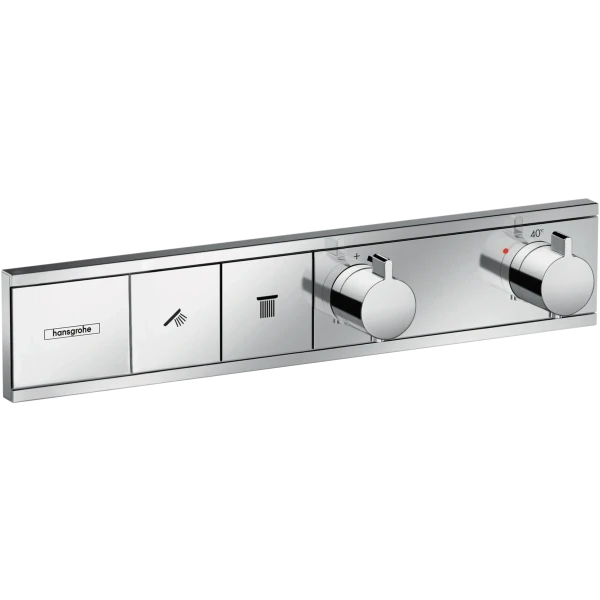 Термостат для душа скрытого монтажа на 2 потребителя, Hansgrohe RainSelect, хром арт. 15380000