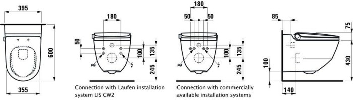 Унитаз подвесной Laufen Riva с покрытием LCC арт. 8.2069.1.400.000.1