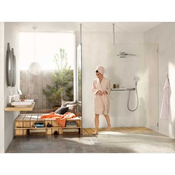Смеситель для душа с термостатом на 2 потребителя, Hansgrohe ShowerTablet Select, белый арт. 13184400