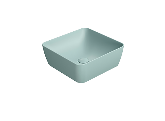 Раковина накладная 38х38х14 см, цвет ghiaccio, санфарфор, Color-elements GSI арт. 903815