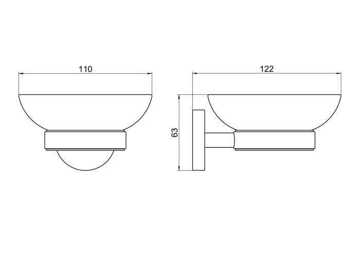Мыльница, Aquatek Бетта, хром арт. AQ4603CR