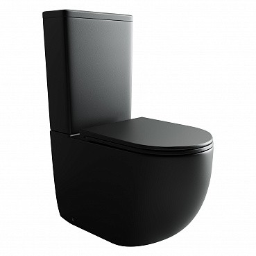 Унитаз с бачком и сиденьем Ceramicanova Metropol, чёрный арт. CN4001MB
