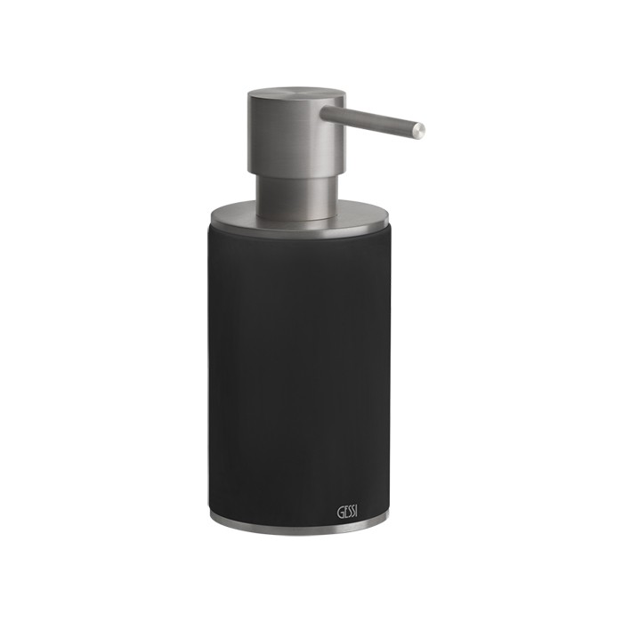 Дозатор для жидкого мыла настольный, Gessi 316, шлифованная сталь/черный арт. 54738#239