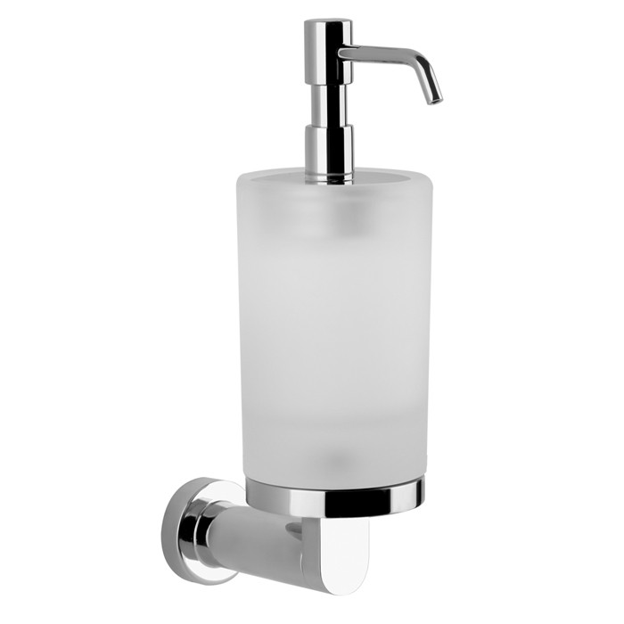 Дозатор для жидкого мыла, подвесной, сатинированное стекло, Gessi Emporio accessories, хром арт. 38815#031