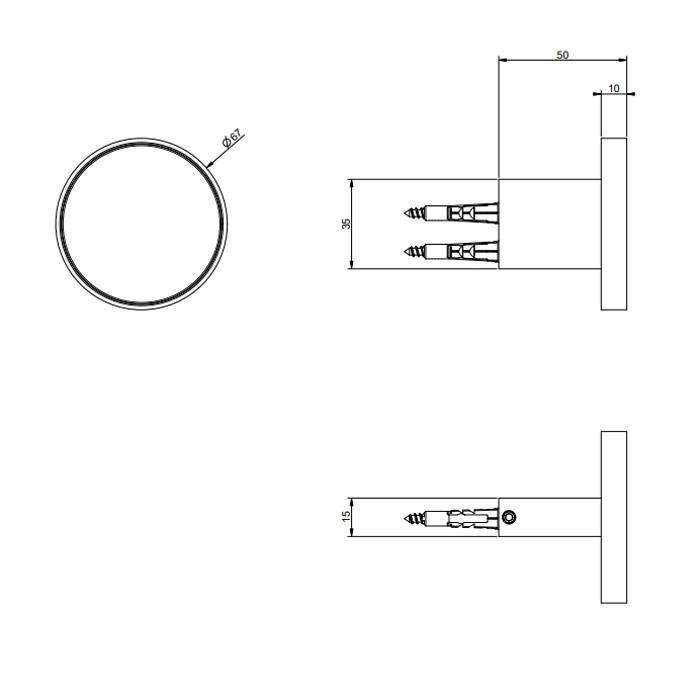 Крючок настенный, Gessi Origini, хром арт. 66521#031