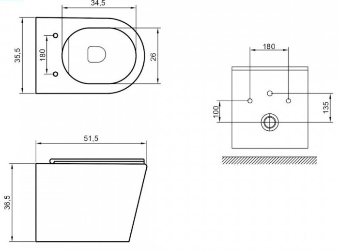 Унитаз подвесной Lotis Butler сиденье микролифт, цвет белый арт. L1005